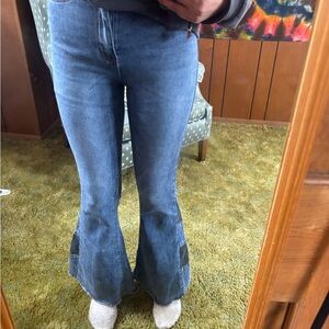 Women's Blue Flared Jeans